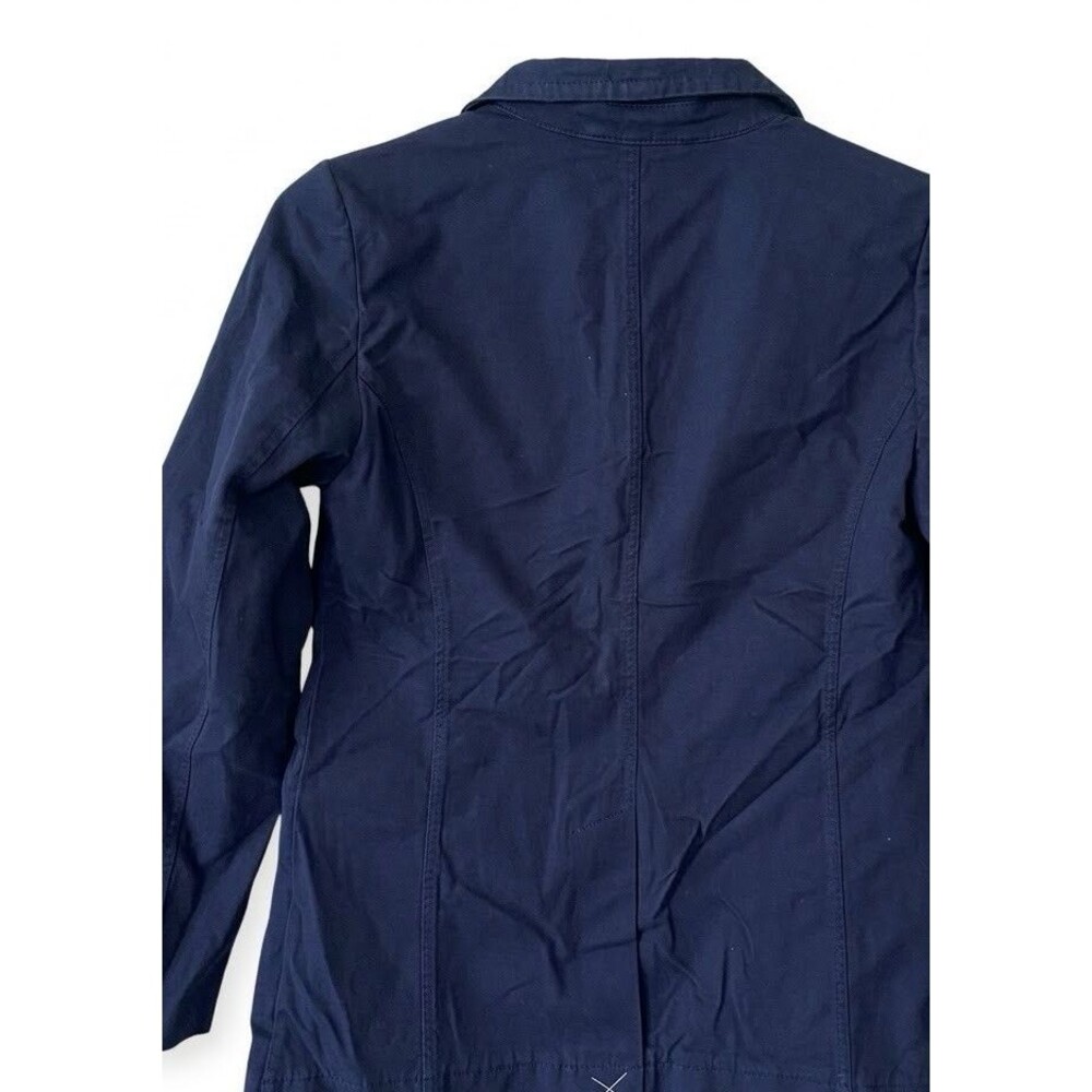 Talbots Blazer Jacket Sz 2 Navy Blue Two Button Flap Pocket Office Siren Work - Picture 5 of 14